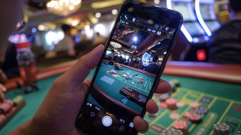 Roulette ဂိမ်း wheel လည်နေသော Live Casino မြင်ကွင်း